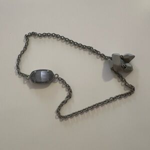 PROTO Kendra Scott Elaina Bracelet in Matte Gray with Slate Cats Eye